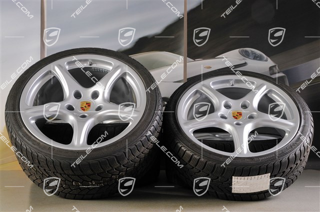 19-inch Carrera Classic winter wheel set, wheels: 8J x 19 ET57 + 11J x 19 ET 51 + Pirelli winter tyres: 235/35 R19 + 295/30 R19, without TPM
