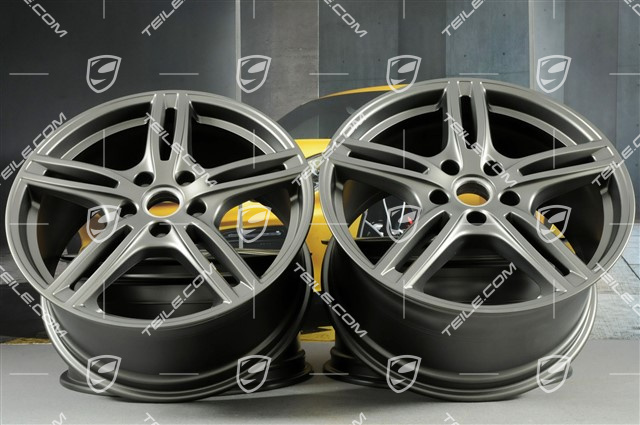 20" komplet felg Turbo, 10,5J x 20 ET71 + 9,5J x 20 ET71, do użytku w zimie, Platinum półmat satyna