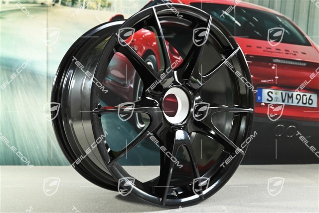 19-inch GT3 II RS 4.0 / GT2 RS wheel set, black, front 9J x 19 ET47+ rear 12J x 19 ET48