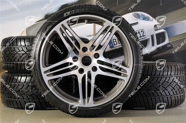 19" Winterräder Satz Turbo (4 Felgen + 4 Reifen), 8,5J x 19 ET56 + 11J x 19 ET51, 235/35R19 + 295/30R19, RDK Sensoren