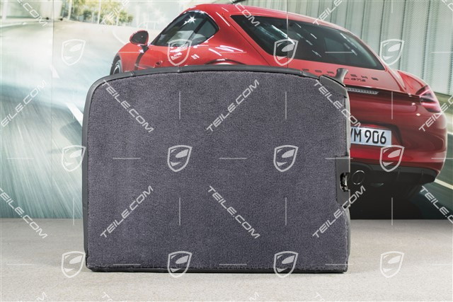 Back seat backrest, Draped leather, metropole blue, Cabrio, R