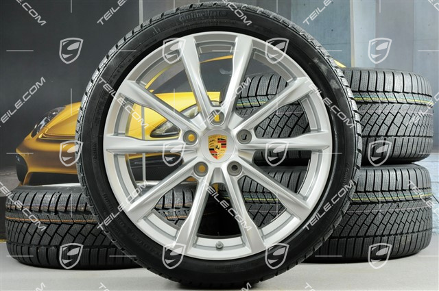 19-inch Boxster S winter wheels set, rims 8J x 19 ET57 + 10J x 19 ET45 + NEW Continental WinterContact TS 830P winter tires 235/40 R19 +265/40 R19
