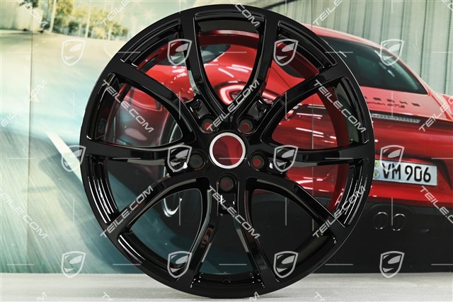 21" Felgensatz Cayenne Exclusive Design, 11J x 21 ET49 + 9,5J x 21 ET46, für den Cayenne Coupé, schwarz hochglanz