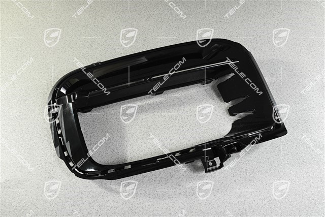 Front bumper, side ventilation grille, Black high gloss, Sport Design, R
