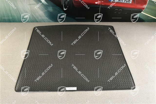 Mata bagażnika welurowa, czarna