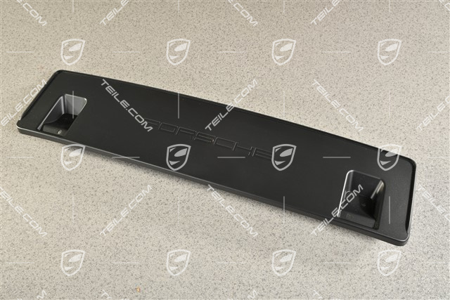 Front bumper number / Licence plate support, Black, Turbo