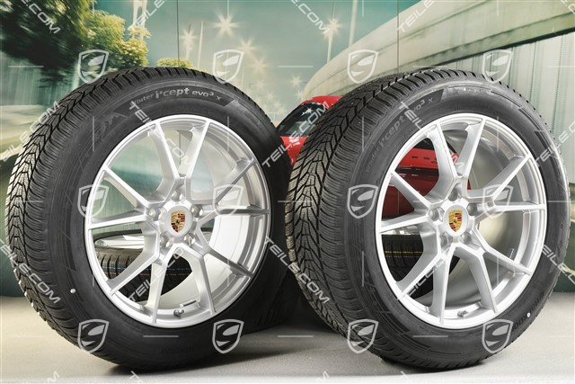 20" Cayenne S COUPE Winterräder Satz, Felgen 9J x 20 ET50 + 10,5J x 20 ET55 + Hankook Winter i*eveo 3X, 255/55 R20 + 295/45 R20, mit RDK-Sensoren