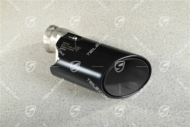 Endrohr auspuffanlage, schwarz, außen, GTS, R