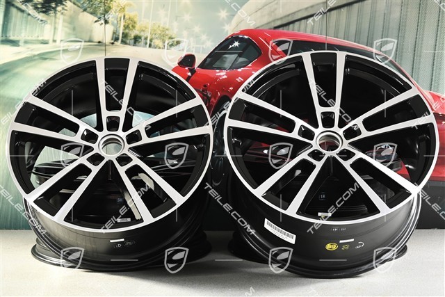 22" Felgensatz Cayenne Sport Design, 10J x 22 ET48 +11,5J x 22 ET61, schwarz hochglanz