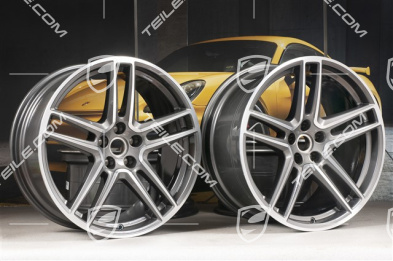 20" Felgensatz "Macan Turbo", 9J x 20 ET26 + 10J x 20 ET19, BORBET, Titan