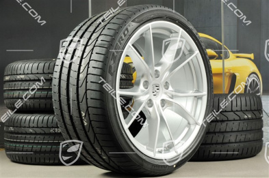 20" koła letnie, komplet Carrera S IV, felgi 8,5 J x 20 ET49  + 11,5 J x 20 ET56 + opony 245/35 ZR 20+305/30 ZR20 z czujnikami