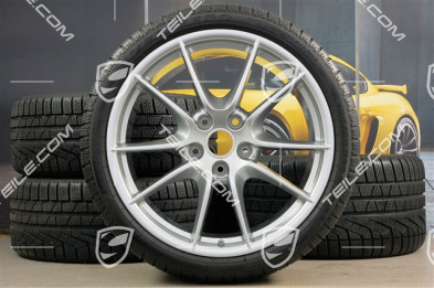 20" Carrera S (III) Winterräder Satz, 8,5J x 20 ET51 + 11J x 20 ET70 + NEUE Pirelli Winterreifen 245/35 ZR20 + 295/30 ZR20, mit RDK-Sensoren