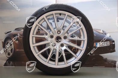 19" Komplet kół letnich Sport Design, felgi 8J x 19 ET57 + 9,5J x 19 ET46 + NOWE opony letnie Michelin 235/35 ZR19 + 265/35 ZR19