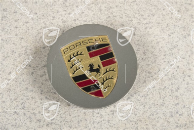 Radzierdeckel, konkav, Wappen farbig, Titan-Metallic