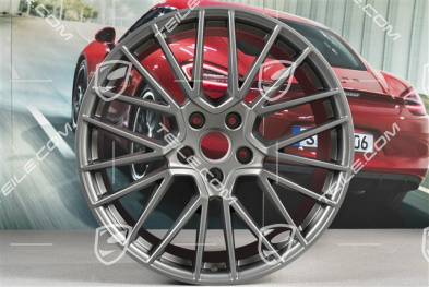 21" Felgensatz Cayenne RS Spyder, 11J x 21 ET58 + 9,5J x 21 ET46, Platinum Seidenmatt