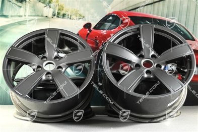 20" Komplet felg Carrera Sport, 8,5J x 20 ET57 + 10,5J x 20 ET51, Boxster T / Cayman T, titanium