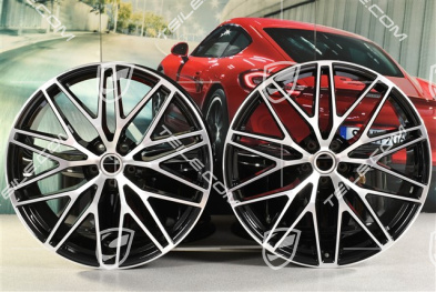 21" RS Spyder Design II Felgensatz, 9,5J x 21 ET27 + 10J x 21 ET19, schwarz hochglanz