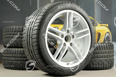 19" Komplet kół zimowych Carrera, 8,5J x 19 ET54 + 11J x 19 ET69 + NOWE opony zimowe Pirelli 235/40 R19 + 285/35 R19, z czujnikami ciśnienia RDK