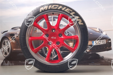 18-inch GT3 RS wheel set, red lacquered, wheels: 11J x 18 ET63 + 8,5J x 18 ET40