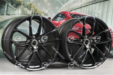 22" GT wheel rim set, 10.5J x 22 ET49 + 11.5J x 22 ET52, satin black semi-matt