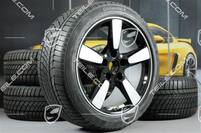 19" winter wheel set Cayman S, wheel rims (mint condition) 8J x 19 ET57 + 9,5J x 19 ET45 + NEW winter tyres Continental WinterContact TS 830P 235/40 R19 + 265/40 R19, without TPMS, SportClassic Exclusive Design