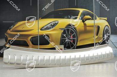 Rear bumper trim, stainless steel