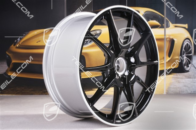 19" Boxster Spyder Felge, Sondermodell Black Edition, schwarz hochglanz, 8,5 J x 19 ET 55