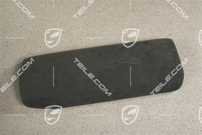 Armrest / tunnel, trim cover, Alcantara with embossed "PORSCHE" logo, Black