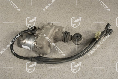 Electric adjusting motor rear axle steering mechanism, R