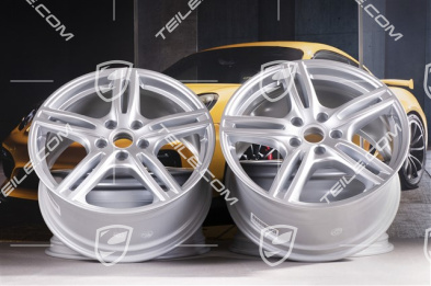 20-inch wheel rim set Turbo, 10,5J x 20 ET71 + 9,5J x 20 ET71, for winter use, Brilliant chrome