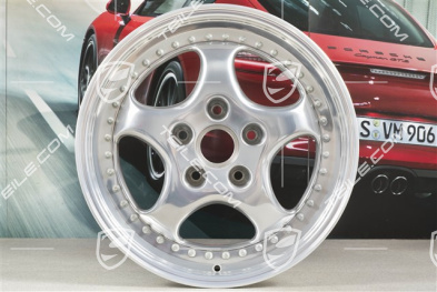 18-inch Alloy wheel rim set, Turbo 3.6, 10J x 18 ET61 + 8J x 18 ET52, Speedline, polished