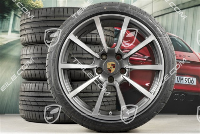 20" Carrera Classic Sommerräder Satz, Felgen 8J x 20 ET57 + 10J x 20 ET45 + GoodYear Sommerreifen 235/35 ZR20 + 265/35 ZR20, mit RDK-Sensoren
