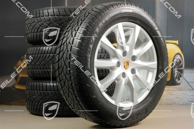 18" Cayenne komplet kół zimowych, felgi 8J x 18 ET53 + opony zimowe Dunlop SP Winter Sport 3D 255/55 R18, z czujnikami RDK