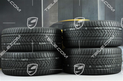 21" koła zimowe Cayenne COUPÉ RS Spyder, komplet, felgi 9,5J x 21 ET46 + 11,0J x 21 ET49 + NOWE opony zimowe Pirelli 275/40 R21 + 305/35 R21, z czujnikami ciśnienia