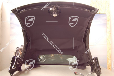Convertible top, complete, glass window, black