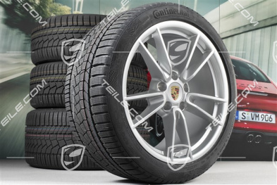 19-/20-inch Carrera winter wheel set, wheel rims 8,5J x 19 ET52 + 11J x 20 ET66 + Continental winter tyres 235/40 R19 + 295/35 R20, with TPMS