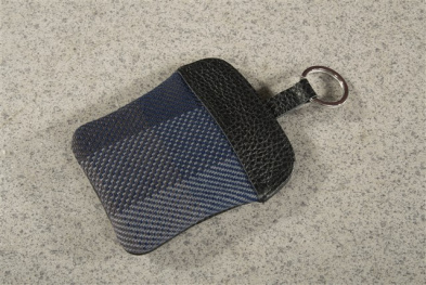 Etui na kluczyk, niebieska kratka