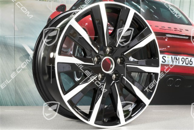 20-inch Taycan Tequipment Design wheel rim set, 9J x 20 ET54 + 11J x 20 ET60, black high gloss