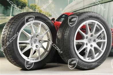 18" komplet kół zimowych Panamera S, felgi 8J x 18 ET59 + 9J x 18 ET53 + opony Nokian 245/50 R18 + 275/45 R18, z czujnikami ciśnienia