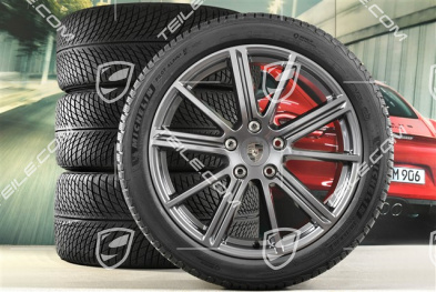 20-inch Panamera Turbo Winter wheel set, wheel rims 9,5J x 20 ET71 + 10,5J x 20 ET71 + Michelin Pilot Alpin 5 winter tyres 275/40 R20 + 315/35 R20, Adamantium