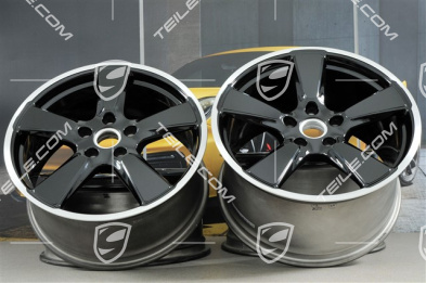 20-inch wheels rims set "Sport Classic", 9,5J x 20 ET65 + 11,5J x 20 ET63, in black