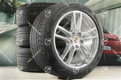 20-inch Cayenne Sport winter wheel set, rims 9J x 20 ET50 + 10,5J x 20 ET64 + NEW Continental winter tyres 275/45 R20 + 305/40 R20, with TPMS
