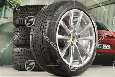 19" Boxster S Winterräder Satz, Felgen 8J x 19 ET57 + 10J x 19 ET45 + Continental WinterContact  TS 830P Winterreifen 235/40 R19 + 265/40 R19, DOT/Bj. 2018, Reifenprofil 7mm