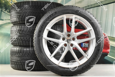 20" "Macan S" koła zimowe, komplet, felgi 9J x 20 ET26 + 10J x 20 ET19, NOWE opony zimowe Michelin 265/45 R 20 + 295/40 R 20, z czujnikami ciśnienia RDK