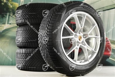 20" koła zimowe Cayenne S, komplet, felgi 9J x 20 ET50 + 10,5J x 20 ET55 + NOWE opony zimowe Pirelli 255/55 R20 + 295/45 R20, z czujnikami ciśnienia