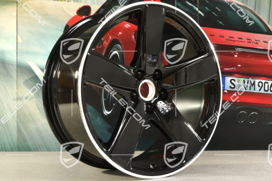 19" Felge Macan Sport Classic, 8,5J x 19 ET21, schwarz hochglanz