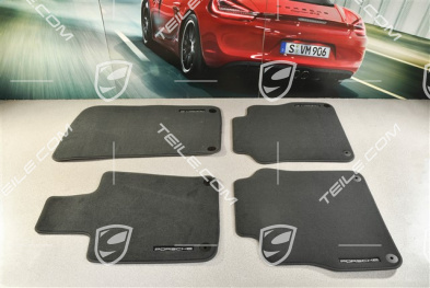 Fußmatten / Fussmattensatz, Velours mit Befestigungsclip, Langer Radstand / Executive, Schwarz