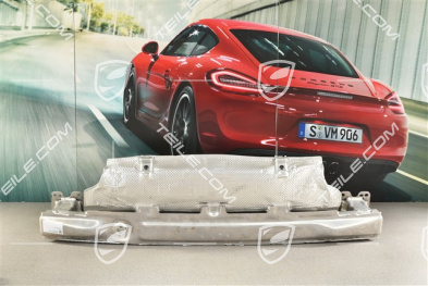 Bumper reinforcement rear with heat protection