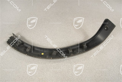 Rear bumper Wheel cover / moulding, Black, L
