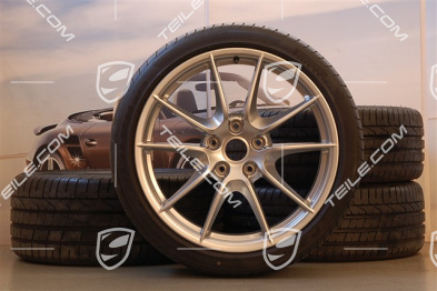 20" Komplet kół letnich Carrera S (III), 8J x 20 ET57 + 9,5J x 20 ET45 + NOWE opony letnie Pirelli 235/35 ZR20 + 265/35 ZR20